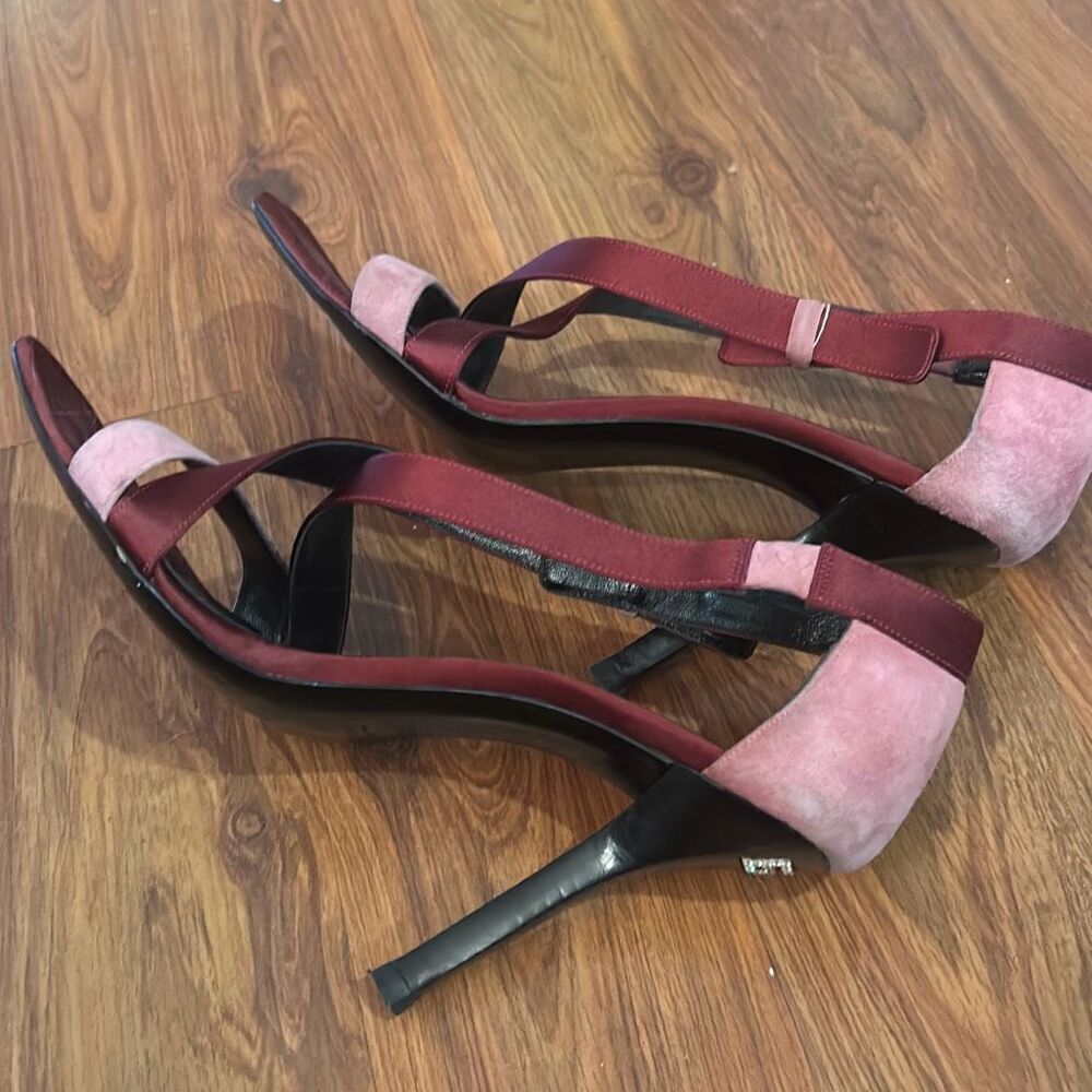 Gucci pink and burgundy stiletto heels handle size 7.5